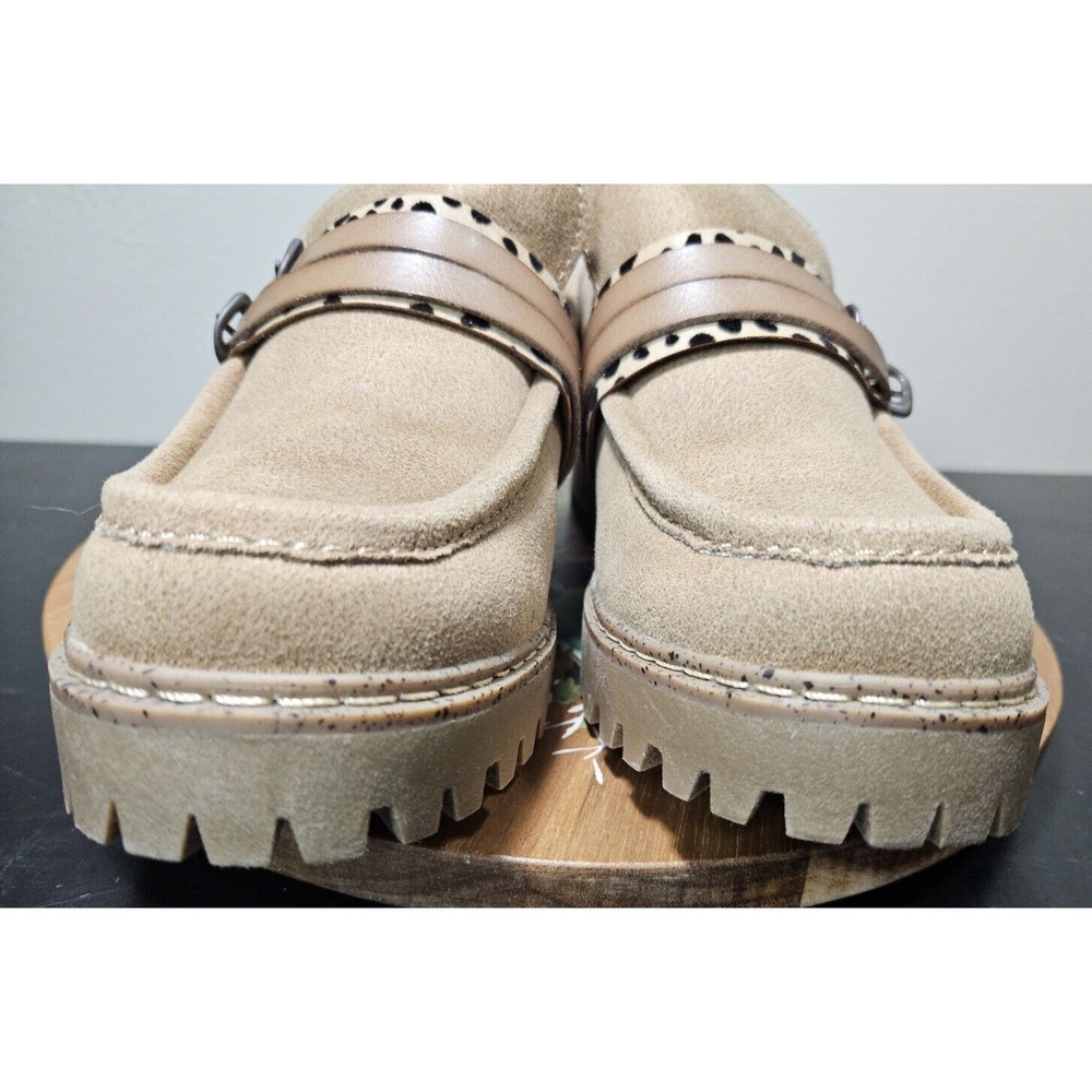 BLOWFISH Malibu Lahtay *NWOB* Lug Sole Loafer Vegan Platform Animal Print Sz W/7 - Picture 8 of 16